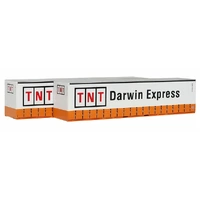 On Track Models HO TNT Darwin Express 40' Curtain Sided Containers