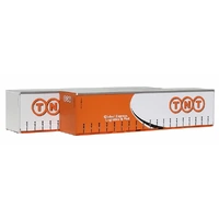 On Track Models HO Circle Swirl TNT Design 40' Curtain Sided Containers