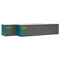 On Track Models HO TGE Team Global Express Grey 40' Curtain Sided Containers