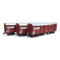 On Track Models HO VR Wagon Red Vic 40' Louvre Van (RLCX 223U, RLCX 228T, & RLCX 287M)