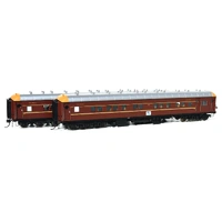 On-Track Models HO SI-201B Deep Indian Red SI Car with L7 Logo 2 Car Carriage Pack