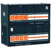 On Track Models HO 20' RACE Containers (2pk) NSWR VC 2334, VC 2666