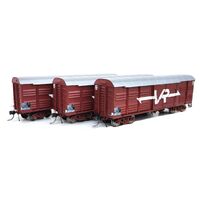 On Track Models HO VR Wagon Red Vic 40' Louvre Van (VLCX 147, VLCX 579, & VLCX 619 )