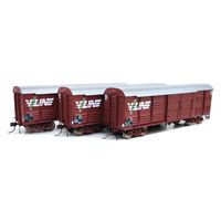 On Track Models HO VR Wagon Red Vic 40' Louvre Van (VLCX 173L, VLCX 222P, & VLCX 306T)