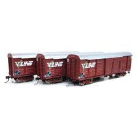 On Track Models HO VR Wagon Red Vic 40' Louvre Van (VLCX 459B, VLCX 593J, & VLCX 616C)