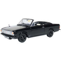Oxford 1/43 Ford Cortina MKII Crayford Convertible Black and White Diecast Car