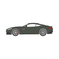 Oxford HO Aston Martin Vanquish Coupe Silver Diecast Model 76AMV003