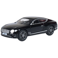 Oxford 1/76 Onyx Black Bentley Continental Diecast Car GT 76BCGT003