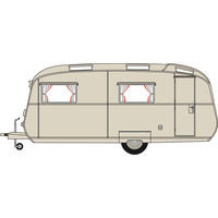Oxford OO Carlight Continental Caravan Grey 76CC001