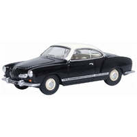 Oxford 1/76 Black & Lotus White VW Karmann Ghia Diecast Model