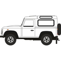 Oxford 1/76 Land Rover Defender 90 Station Wagon White (HK Reg)