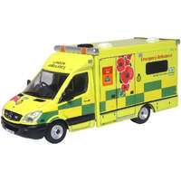 Oxford 1/76 Mercedes Ambulance London Ambulance Service Diecast Model