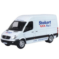 Oxford 1/76 Mercedes Sprinter Van Stobart Rail 76MSV002
