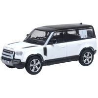 Oxford 1/76 New Defender 110X Fuji White Diecast Model