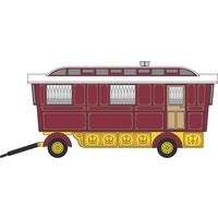 Oxford OO Showmans Caravan Maroon Diecast 76SCV001