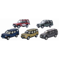Oxford 1/76 5 Piece Set Land Rover Discovery 1/2/3/4/5 Diecast Model