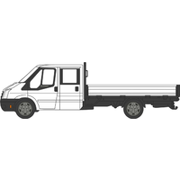 Oxford OO White Ford Transit Dropside 76TPU005