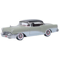 Oxford 1/87 Buick Century 1955 Carlsbad Black/Windsor Grey/Dover White Diecast Model Car