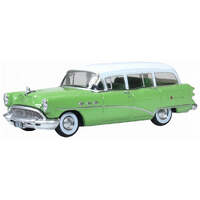 Oxford 1/87 Buick Century Estate Wagon 1954 Willow Green and White Diecast Model