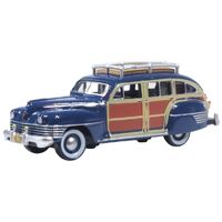 Oxford 1/87 South Sea Blue Chrysler T & C Woody Wagon 1942 Diecast Model