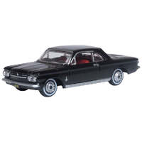 Oxford 1/87 Chevrolet Corvair Coupe 1963 Tuxedo Black Diecast Model Car