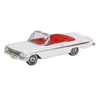 Oxford 1/87 Chevrolet Impala 1961 White/Roman Red Diecast Model