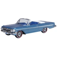 Oxford 1/87 Chevrolet Impala 1961 Jewel Blue/White Diecast Model