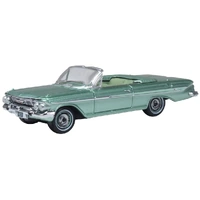 Oxford 1/87 Chevrolet Impala Convertible 1961 Arbor Green Diecast Model
