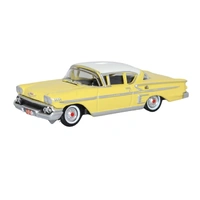 Oxford 1/87 Chevrolet Impala Sport Coupe 1958 Colonial Cream/Snowcrest White Diecast Model Car