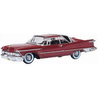 Oxford 1/87 Imperial Crown 2 Door Hardtop 1959 Radiant Red-Black Diecast Model