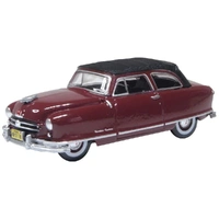 Oxford 1/87 Nash Rambler Custom Landau Convertible Closed 1950 Sunset Maroon Diecast Model