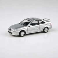 Para64 1/64 1999 Honda Civic EM1 Vogue Silver Metallic w/Wing Diecast Model Car
