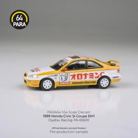 Para64 1/64 1999 Honda Civic EM1 Oyatsu Racing LHD Diecast Model Car