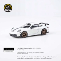 Para64 1/64 2025 Porsche 911 GT3 (992.2) Grand Prix White RHD Diecast Model Car