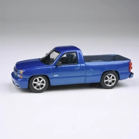 Para64 1/64 2006 Chevrolet Cateye Silverado Single Cab Ming Blue LHD Diecast Model Car