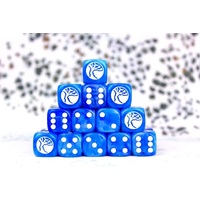 Conquest - Nords Faction Dice on Bright Blue swirl Dice