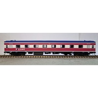 Powerline HO Victorian Carriage S-Car VPC 216BS V/Line Pass Corp Maroon/Blue/White