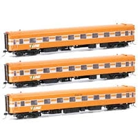 Powerline HO Victorian Carriage S-Car BS212/BS214/BRS226 V/Line (3 pack)