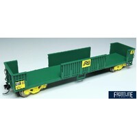 Powerline HO AKBX Slab Steel Bogie Open Wagon (No Doors) #AKBX 523T AN Green