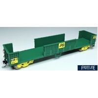 Powerline HO AKBX Slab Steel Bogie Open Wagon (No Doors) #AKBX 523T AN Green