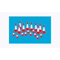 Peco OO Modelscene Traffic Cones (20) Large & Small Sizes