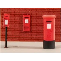 Peco OO Modelscene Post Boxes (6 Assorted)