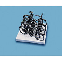 Peco OO Modelscene Cycles (4) & Stand (1) Railway Accessories