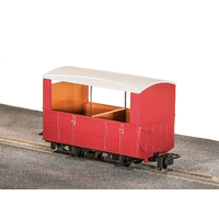 Peco OO-9 4 Wheel Open Side Coach Red