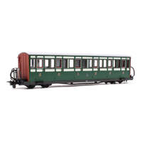 Peco Glt OO-9 - Fr Short "Bowsider" Bogie Coach  Early Preservation Green 17