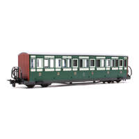 Peco Glt OO-9 - Fr Short "Bowsider" Bogie Coach  Early Preservation Green 18