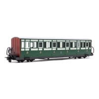 Peco Glt OO-9 - Fr Short "Bowsider" Bogie Coach  Early Preservation Green 20