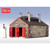 Peco HO Stone Two Road Engine Shed Lasercut Kit