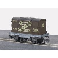 Peco N GWR Furniture Removals Conflat Wagon with Container