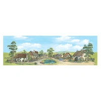 Peco OO Backscene: Village with Pond